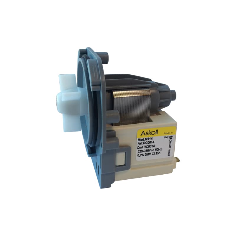 Насос для посудомоечной машины Askoll M114, 25W, 3 защелки, клеммы назад - миниатюра 2