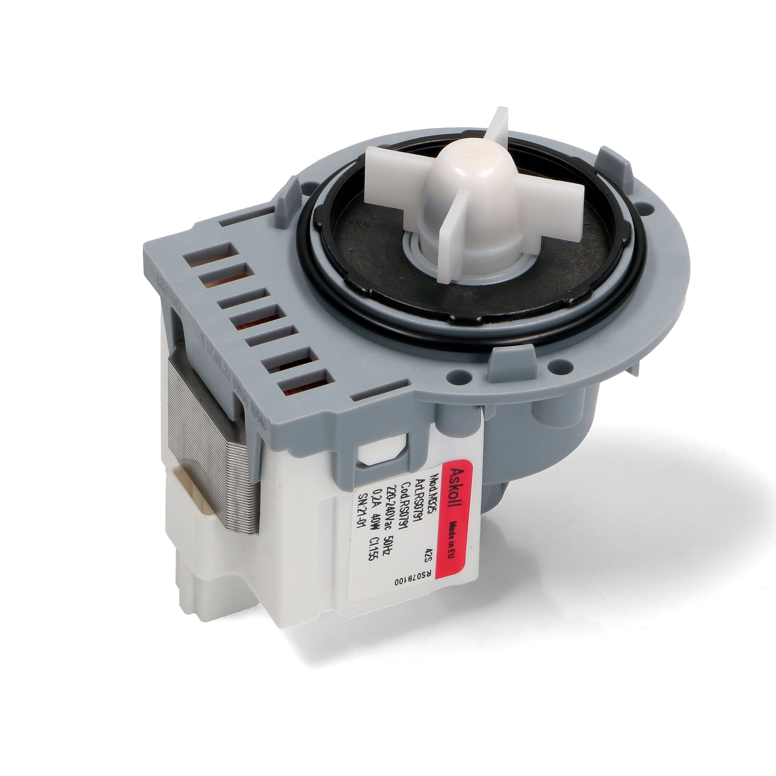 Насос для стиральной машины Askoll M325 RS0791 40W 3 винта, фишка назад - миниатюра 3