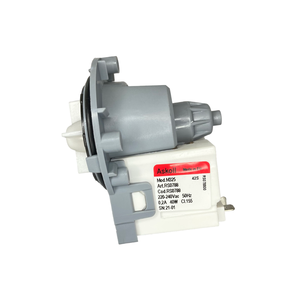 Насос для стиральной машины Askoll M325 40W 3 винта, клеммы назад - миниатюра 9