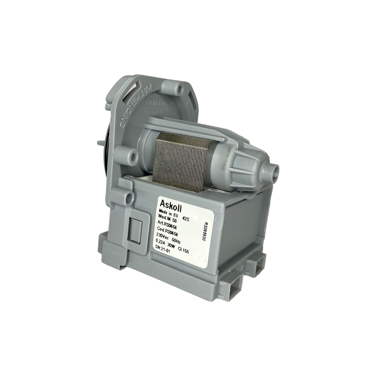 Насос для стиральной машины Askoll M50 30W 3 защелки, фишка вперед - миниатюра 6