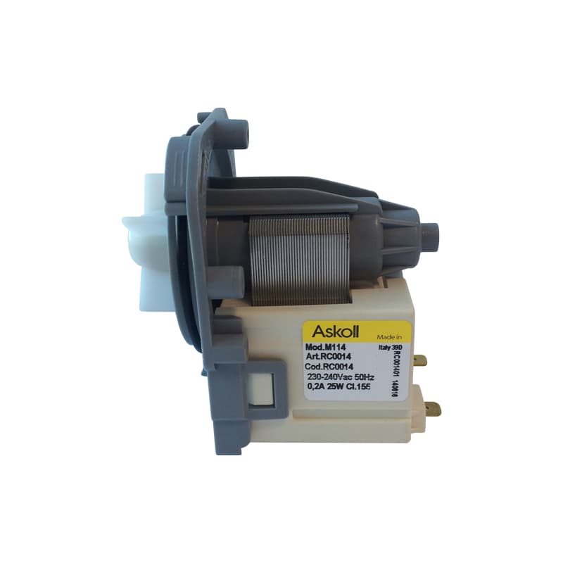 Насос для посудомоечной машины Askoll M114, 25W, 3 защелки, клеммы назад - миниатюра 8