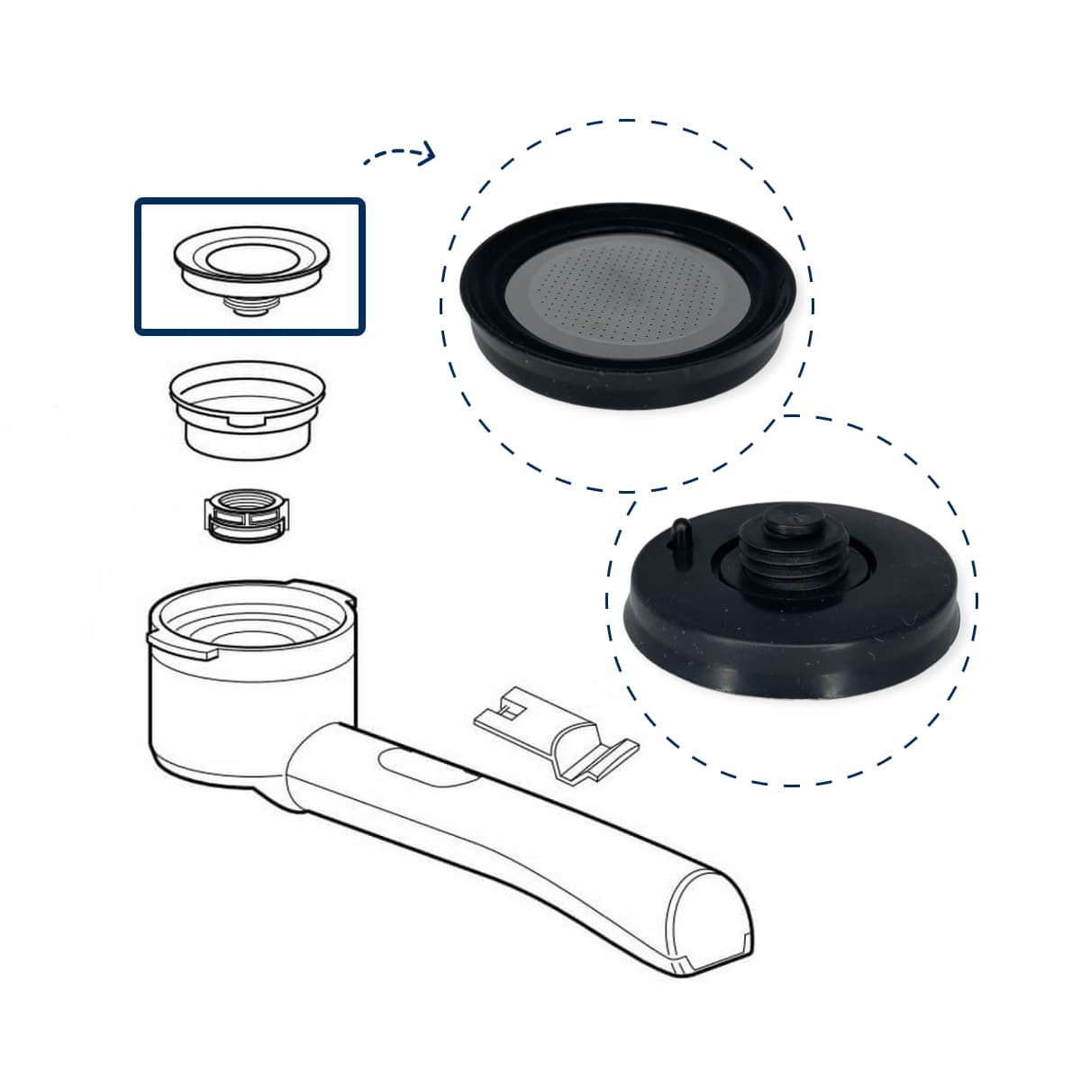 Фильтр для кофемашины DeLonghi 7313285859 - фото 1