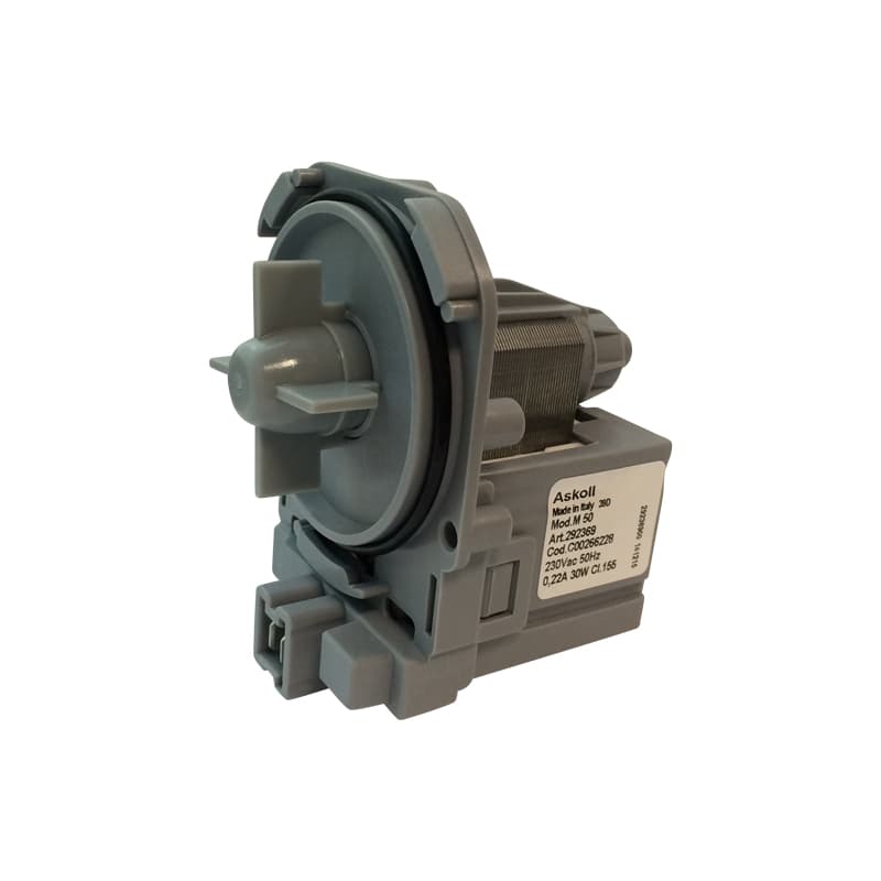 Насос для стиральной машины Askoll M50 30W 3 защелки, фишка вперед - миниатюра 10