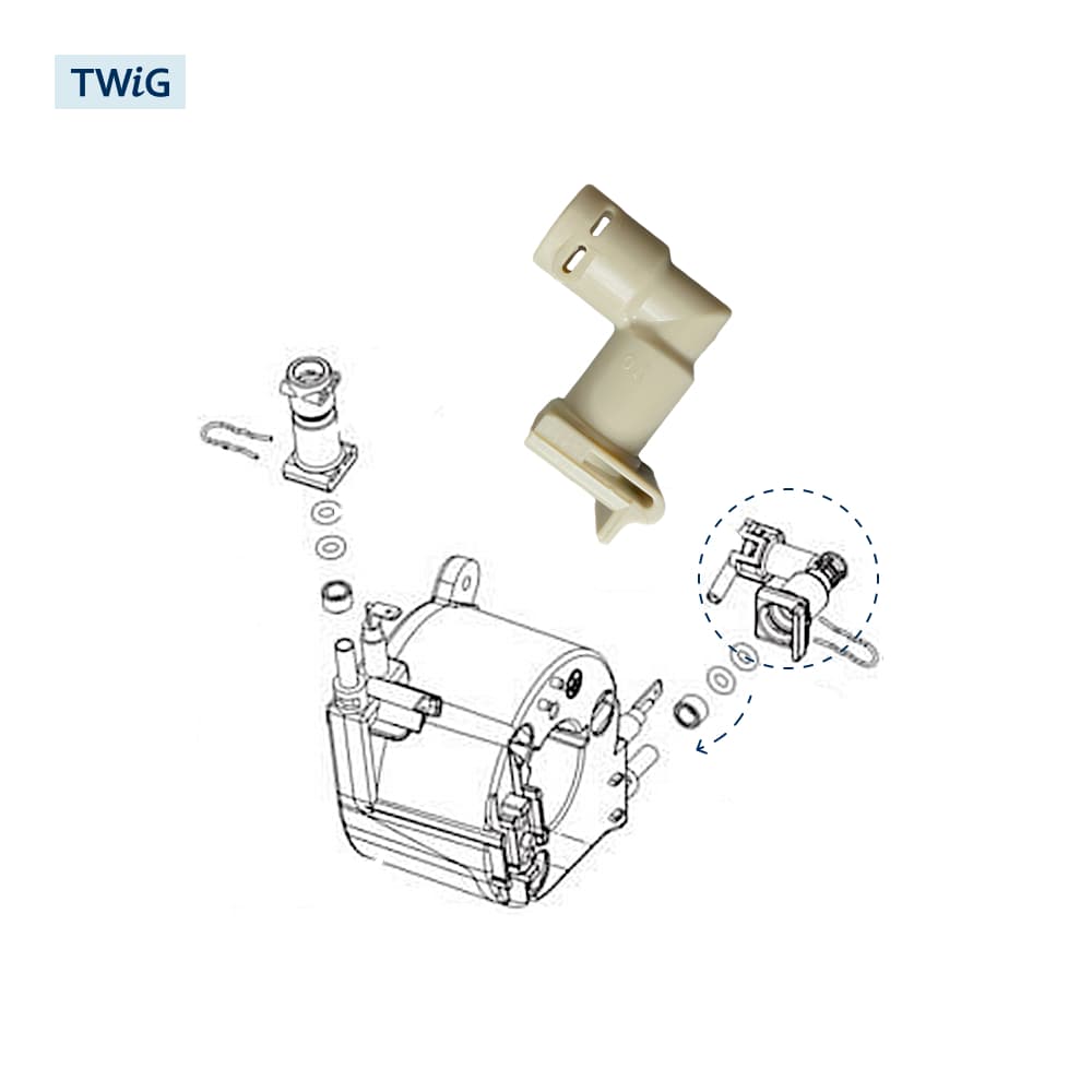 Переходник термоблока для кофемашины DeLonghi 5313218931 - фото 2