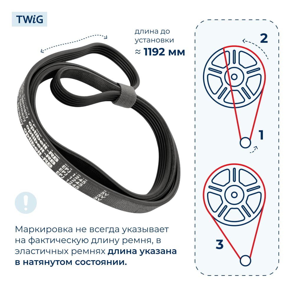 Ремень для стиральной машины 1245 J5 Optibelt - фото 2