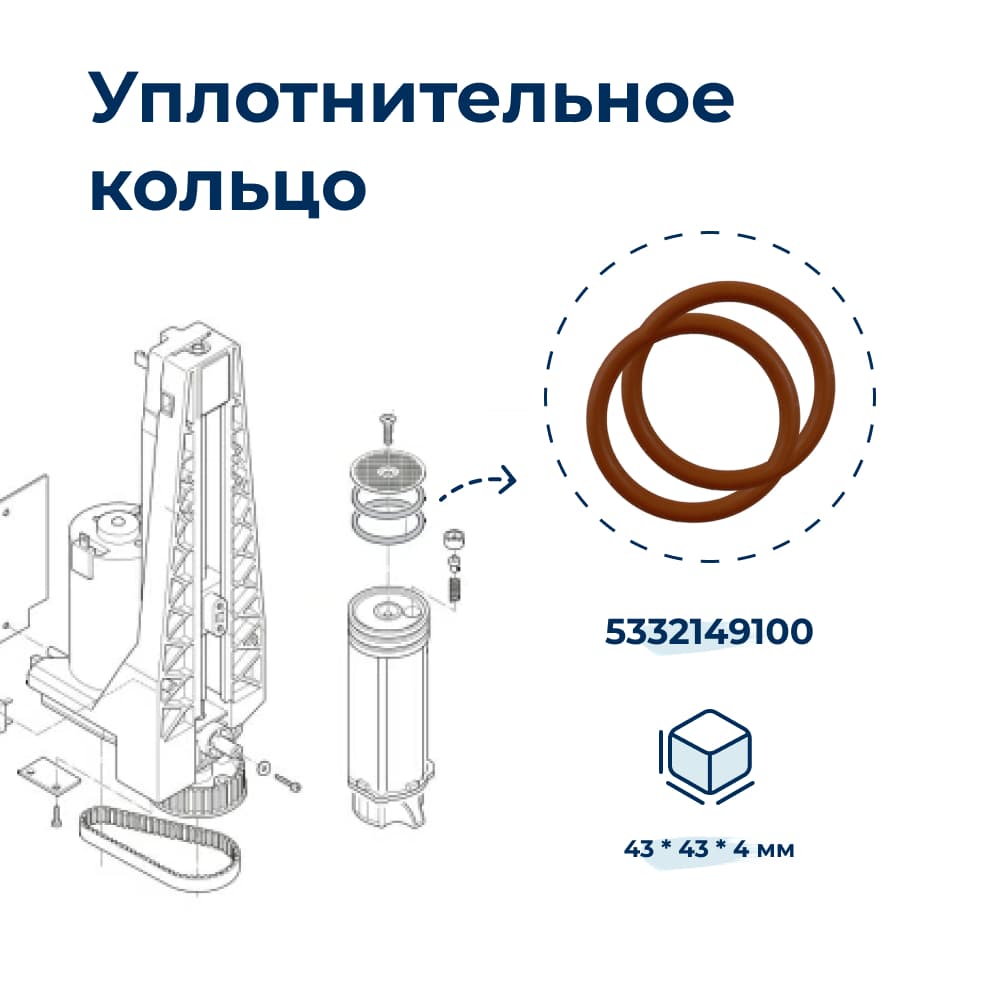 Уплотнительное кольцо для заварных блоков для кофемашины Delonghi 5332149100 - фото 3