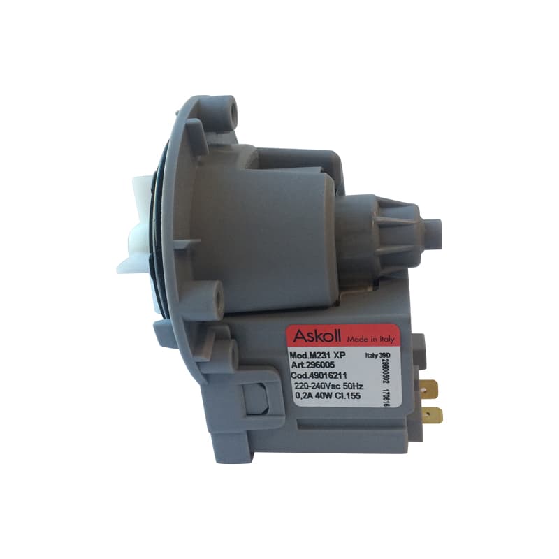 Насос для стиральной машины Askoll M231 XP 40W 3 винта, клеммы назад - миниатюра 2
