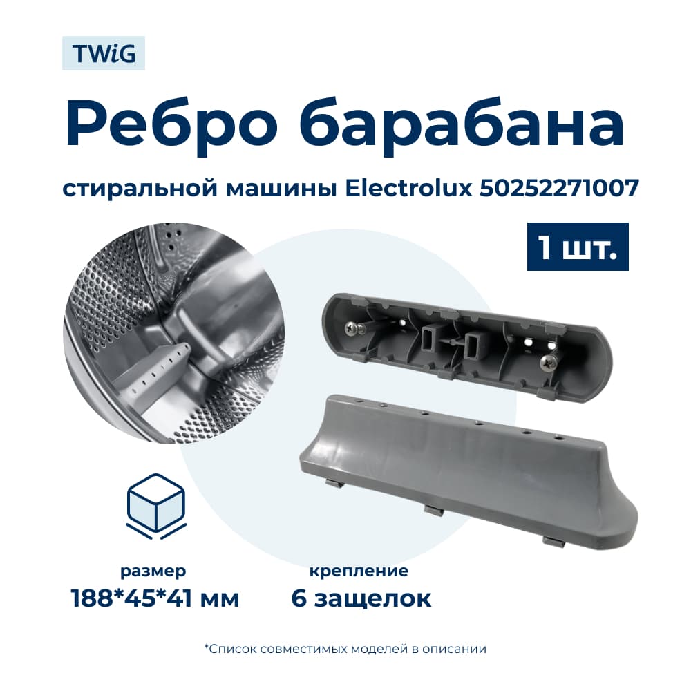 Бойник барабана для стиральной машины Electrolux 50252271007 (ребро барабана) - фото 1