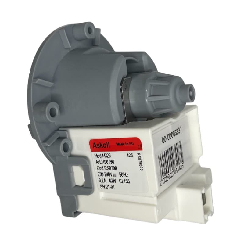 Насос для стиральной машины Askoll M325 RS0798, 40W, 3 винта, фишка назад - миниатюра 8