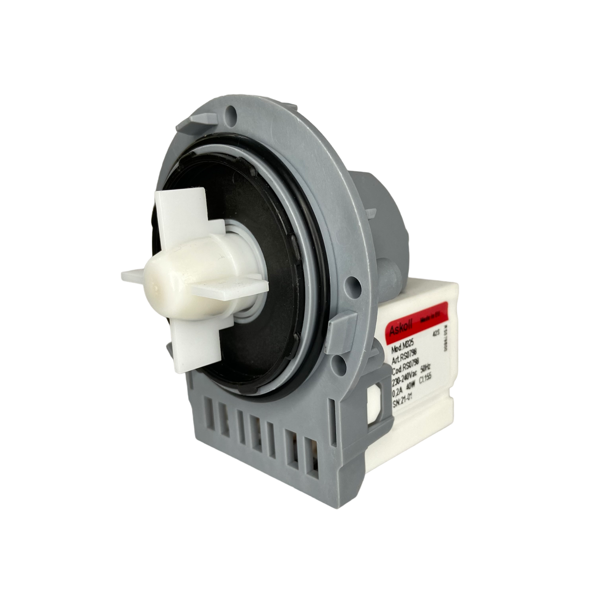 Насос для стиральной машины Askoll M325 RS0798, 40W, 3 винта, фишка назад - миниатюра 3
