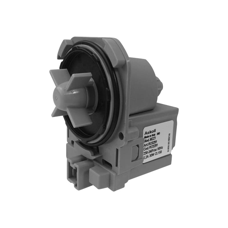 Насос для стиральной машины Askoll M221 30W 3 защелки, фишка вперед - миниатюра 1