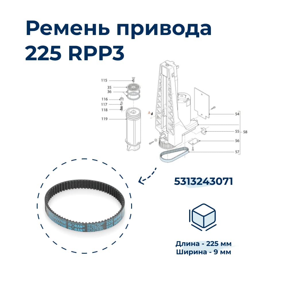 Ремень привода для кофемашины DeLonghi 5313243071 - фото 1