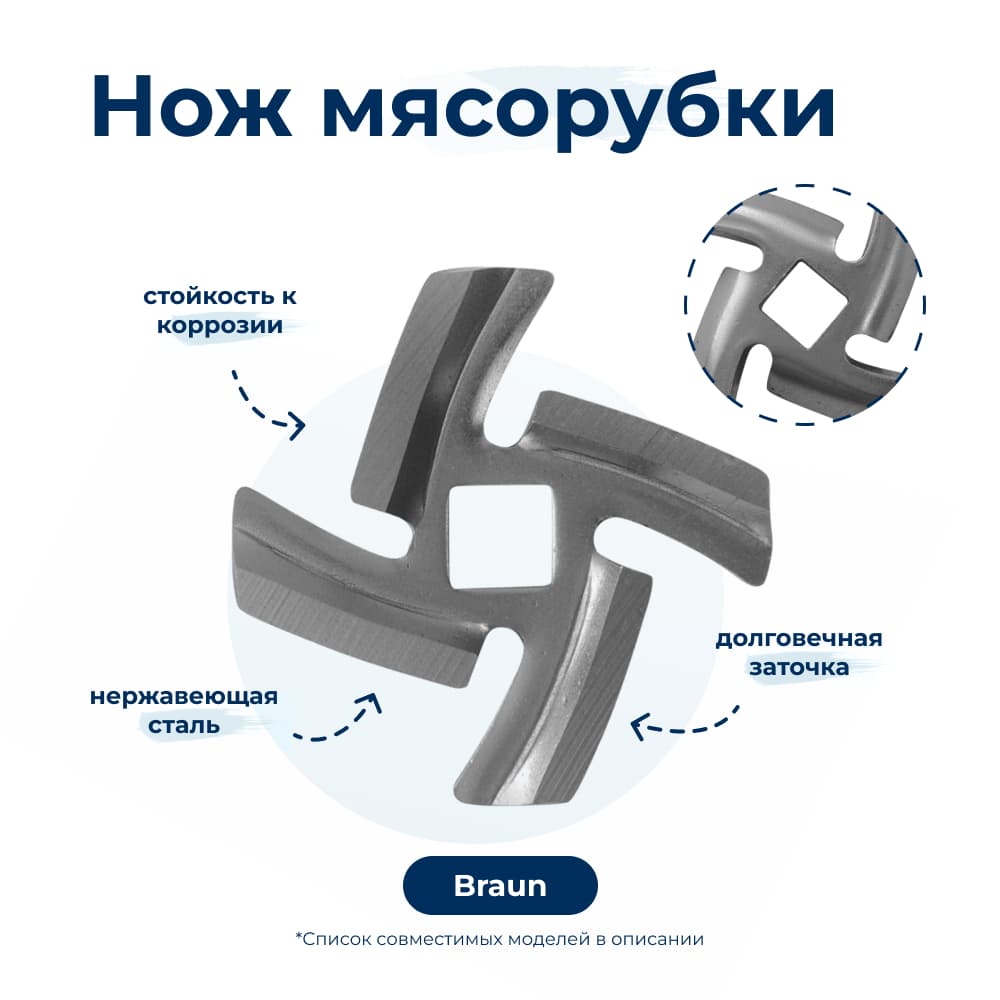 Нож для мясорубки Braun 7000899A (лезвие) - фото 1